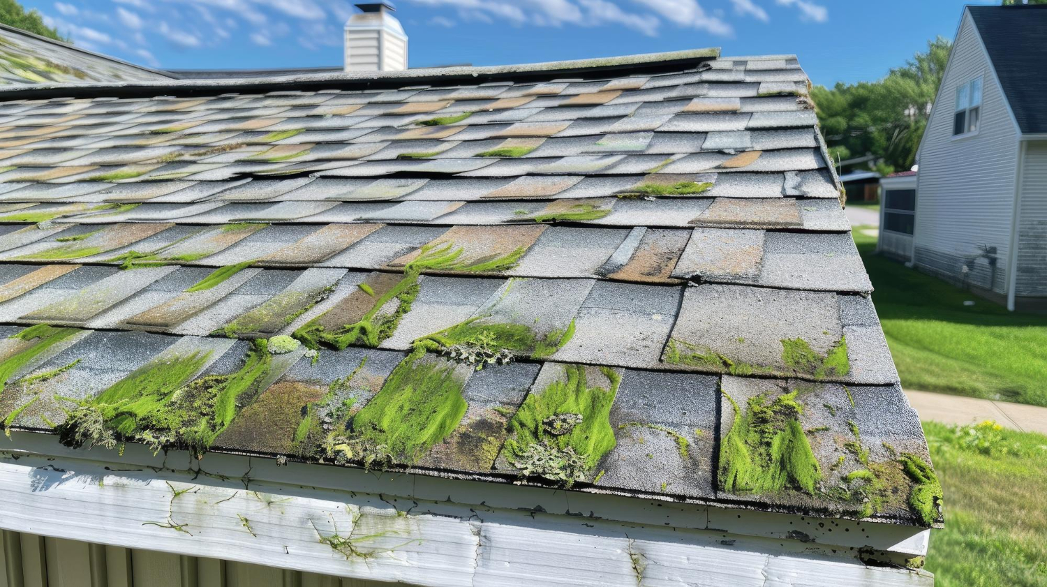 Professional roof pressure washing service removing dirt and debris from residential home in San Jose